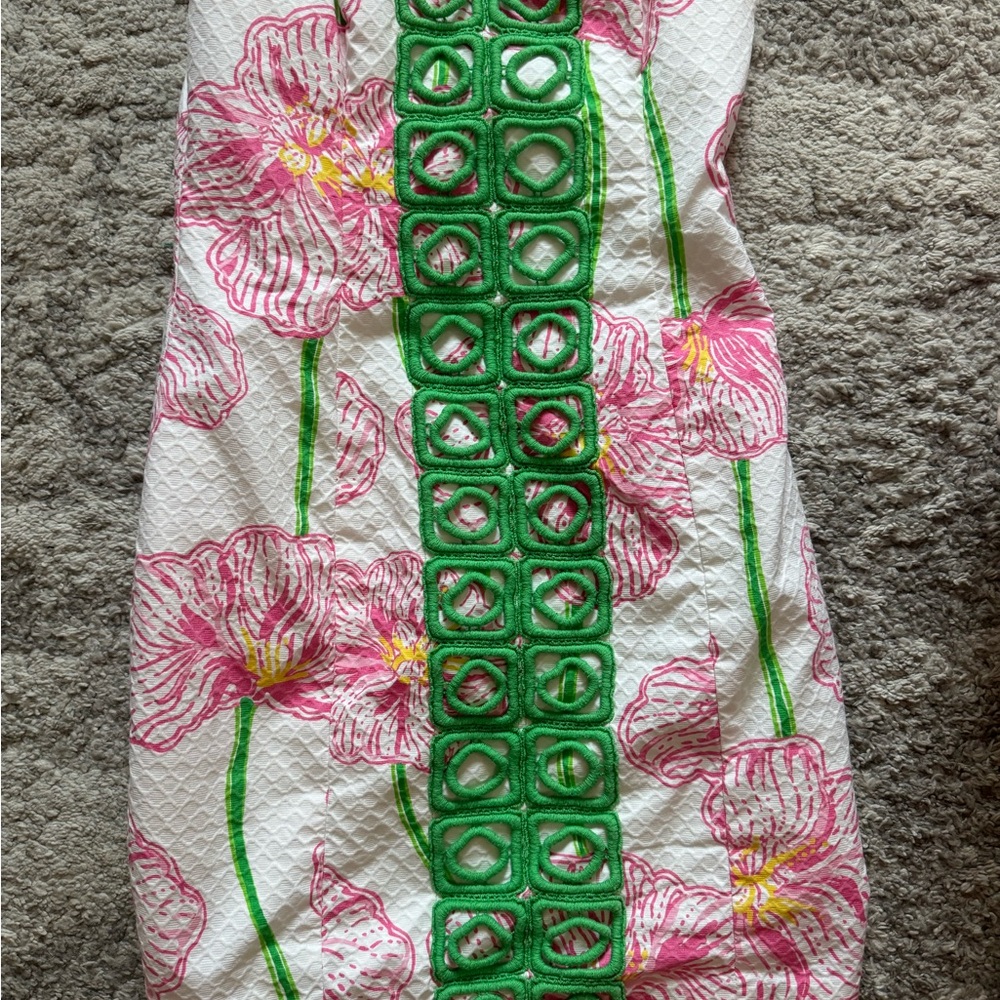 Lilly Pulitzer White Dress with Pink Accents